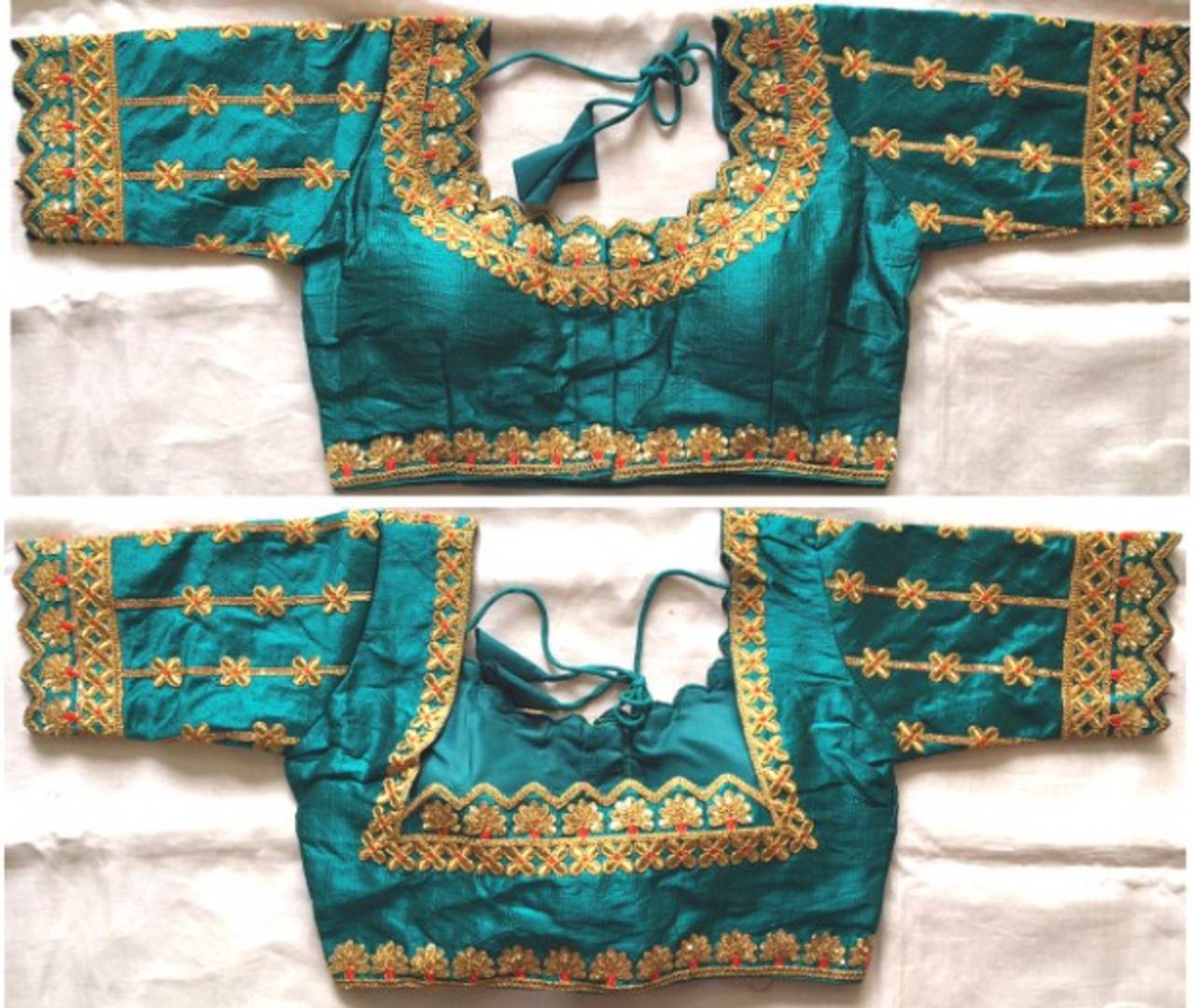 Latest Beautiful Silk Blend Zari Stitched Blouse